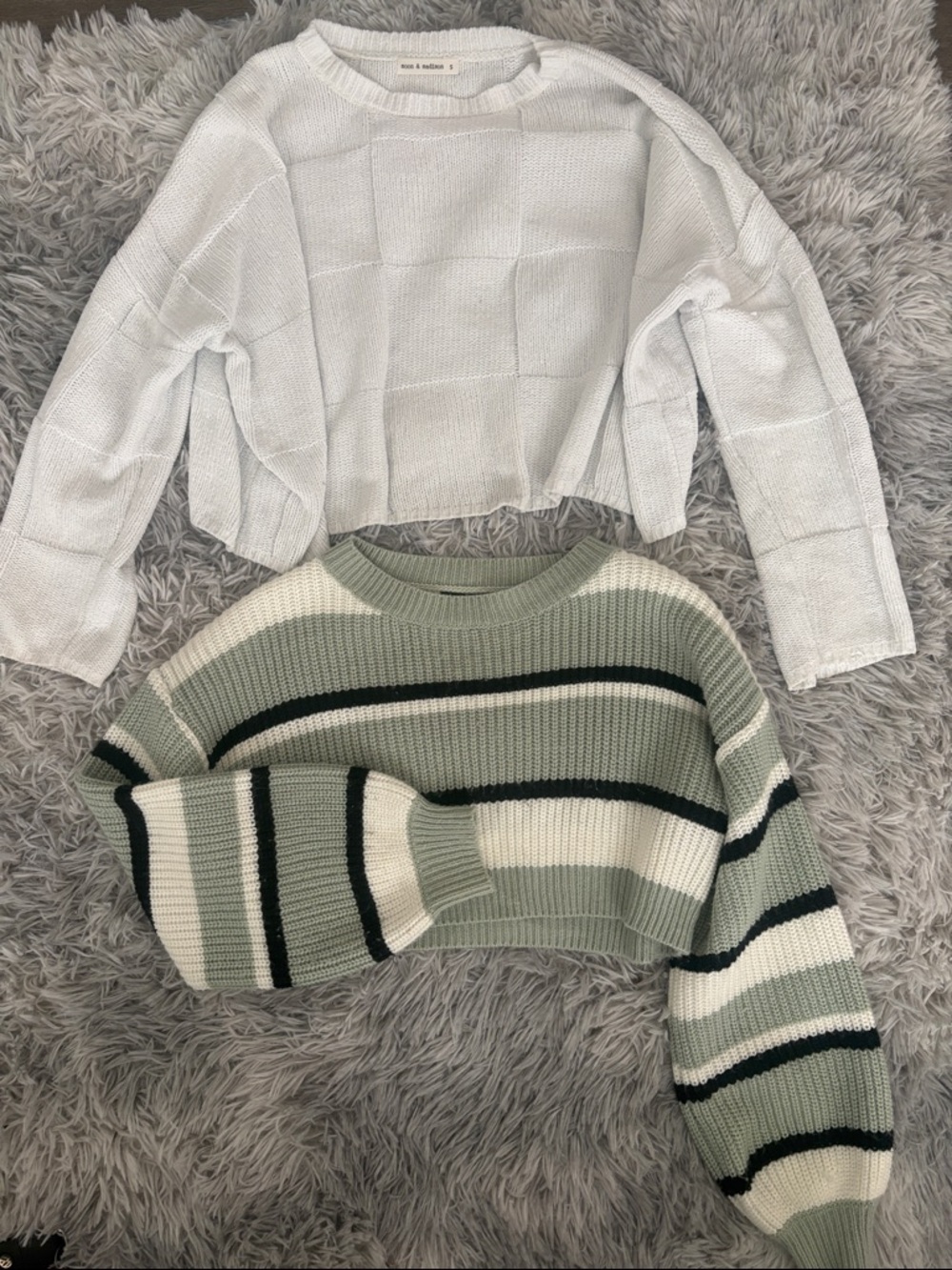 Cropped Knit Sweaters Small